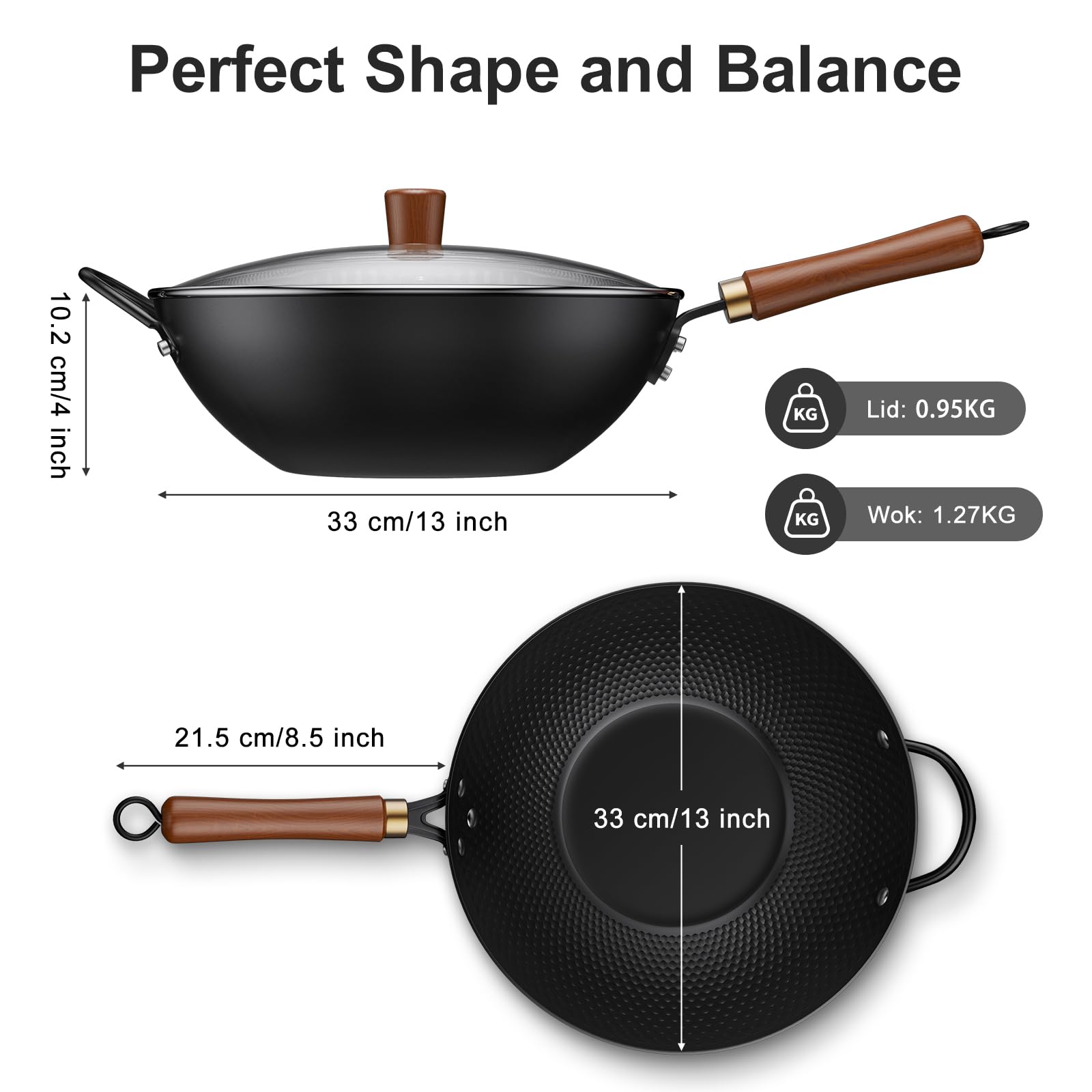Todlabe wok on induction stove delivers even heat for perfect searing.