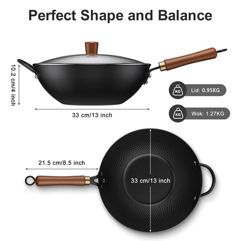 Todlabe wok on induction stove delivers even heat for perfect searing.