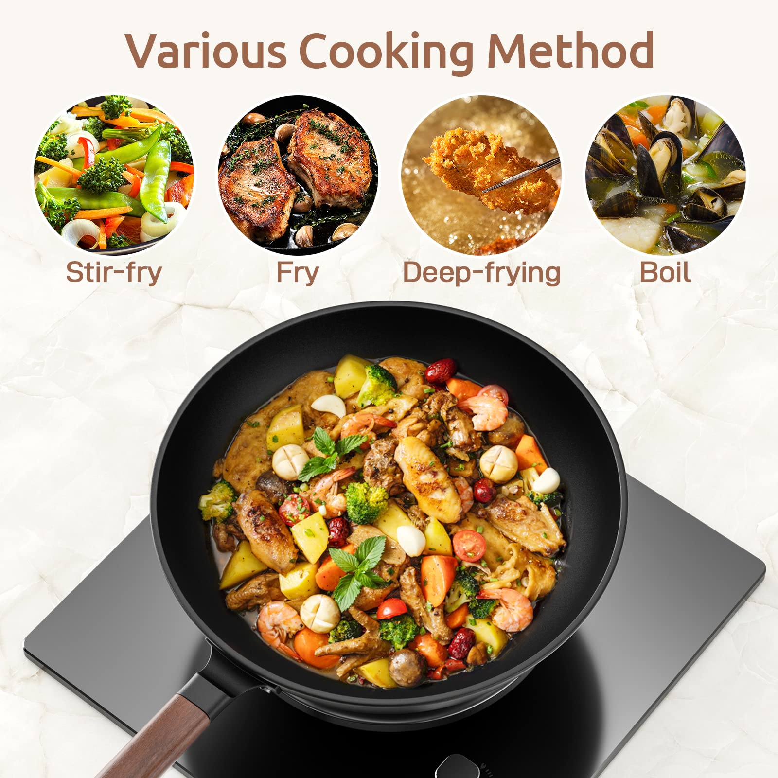 Todlabe silicone spatula included for easy stirring and serving.