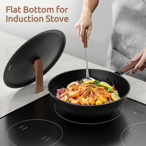 Todlabe pre-seasoned nonstick surface releases food with minimal sticking.