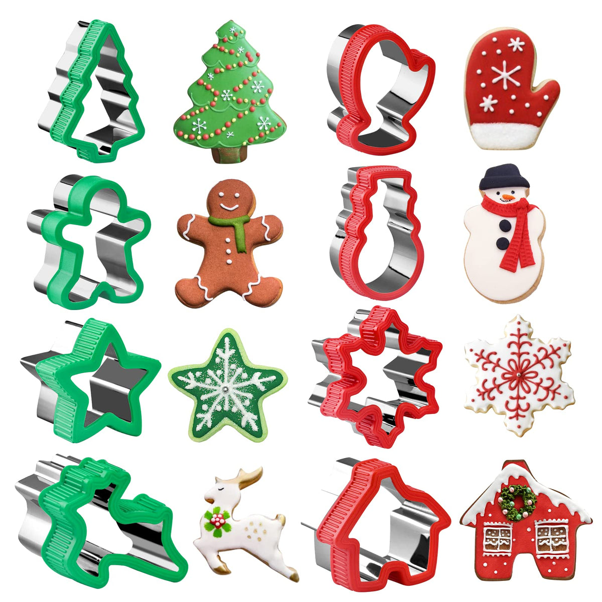 Toekt Christmas tree cookie cutter with comfort grip for crisp shapes