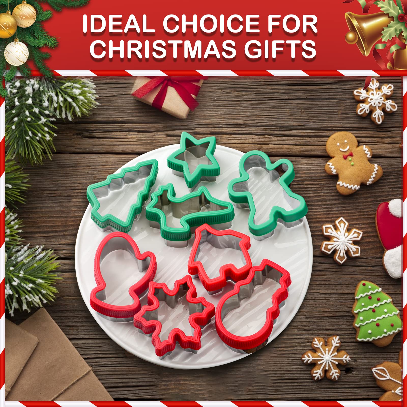 Toekt snowman cookie cutter with ergonomic handle for easy pressing