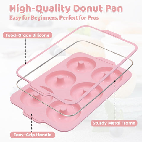 Toeusog donut pan 4-inch cavity size for bakery-style donuts at home