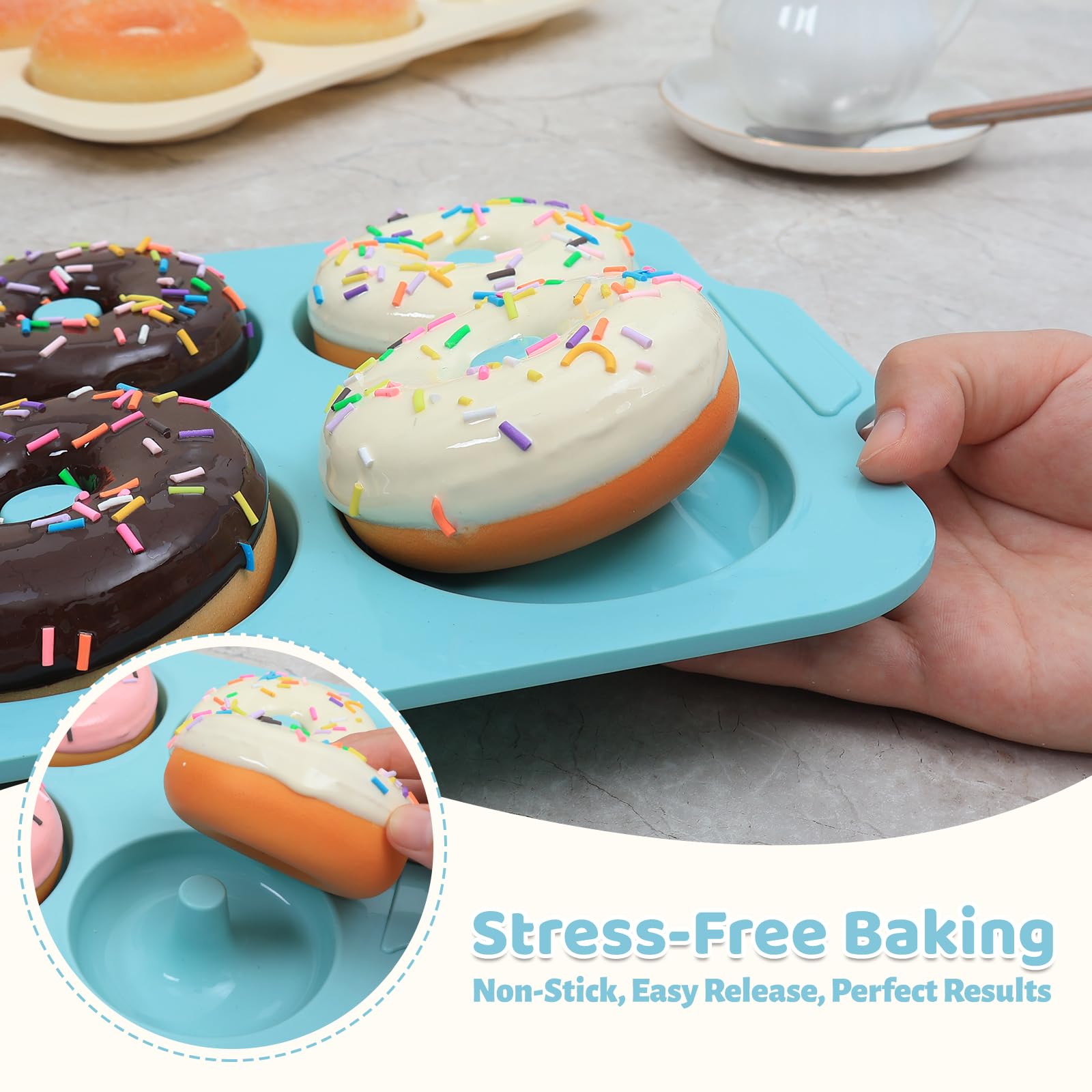 Toeusog BPA-free, heat-resistant pan handles extreme temperatures.