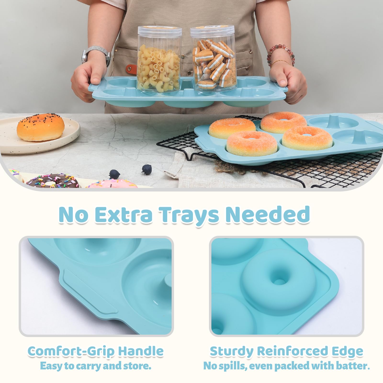 Toeusog dishwasher-safe pan cleans up quickly after baking.