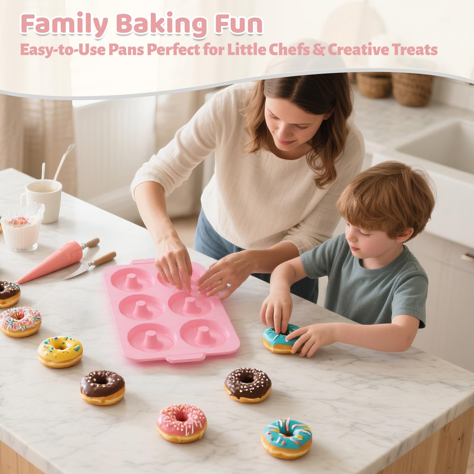 Toeusog stackable donut pan saving kitchen space