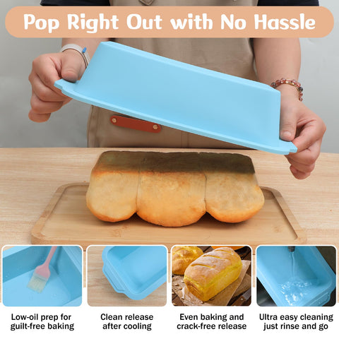 Toeusog easy-clean bread pan simplifies cleanup after use