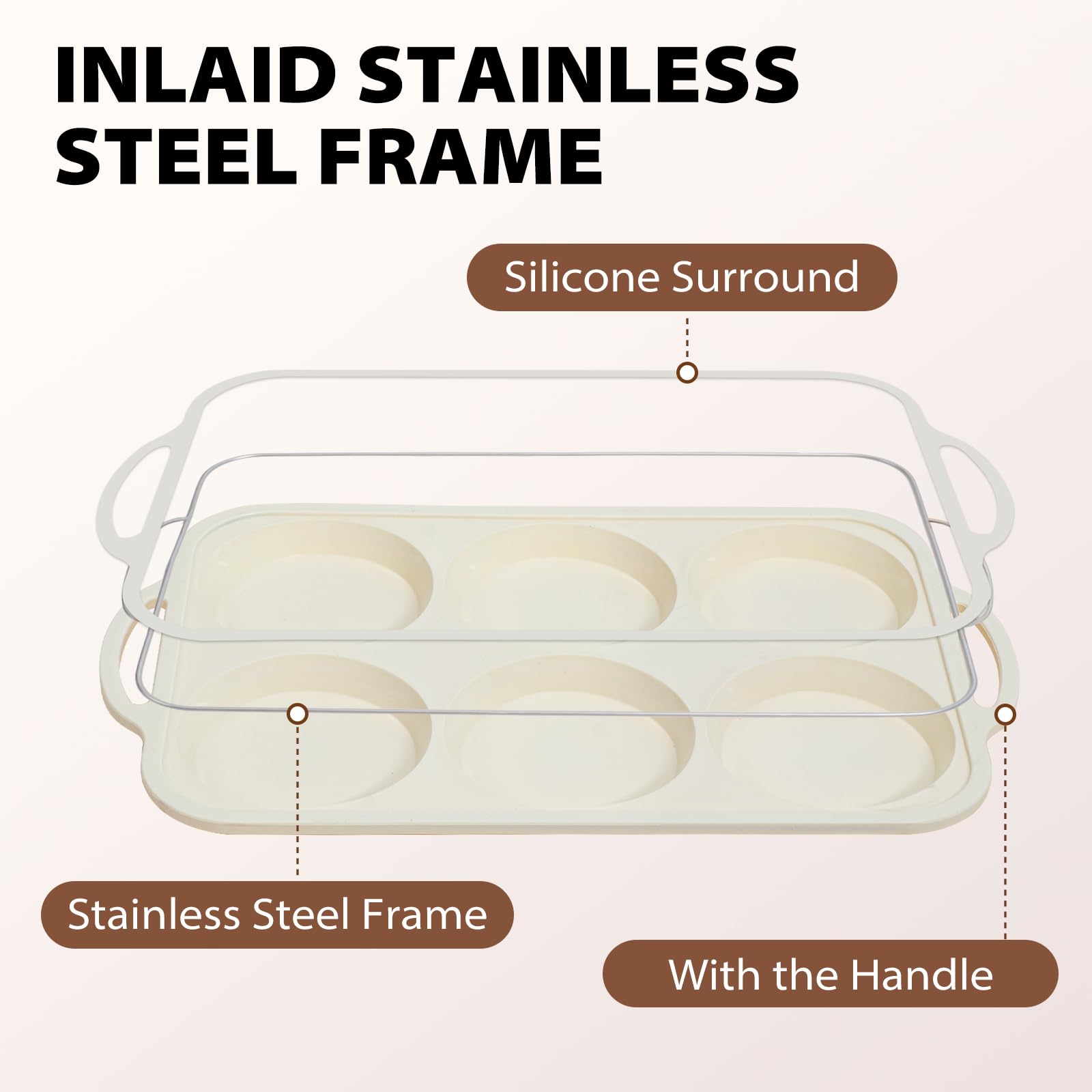 Toeusog egg bites mold showing even 4-inch cavities.
