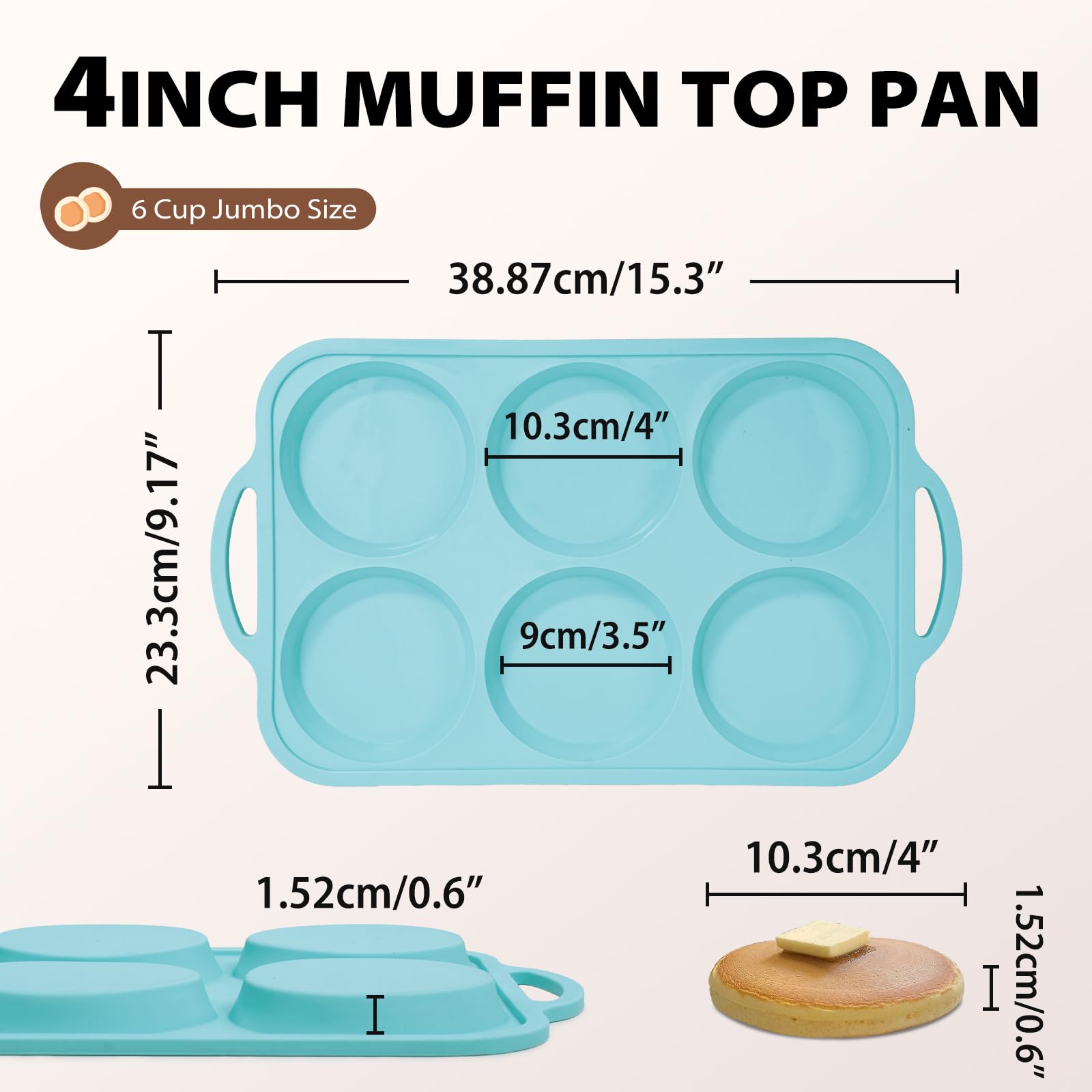 Toeusog metal frame bake mold with handle supports safe lifting.