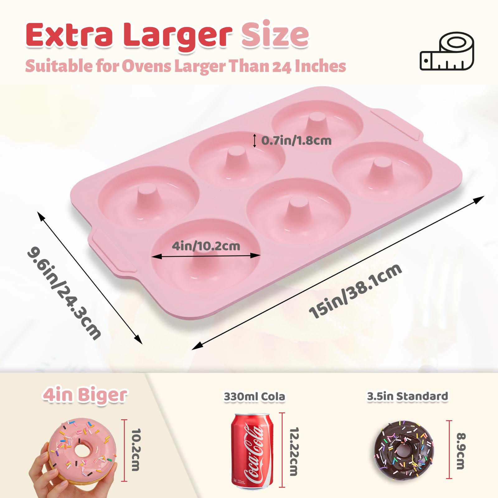 Toeusog donut pan six cavities ready for baking large donuts