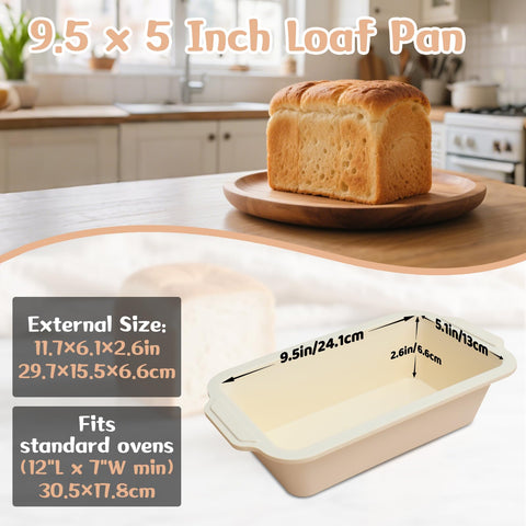 Toeusog nonstick silicone release ensures easy loaf removal after baking
