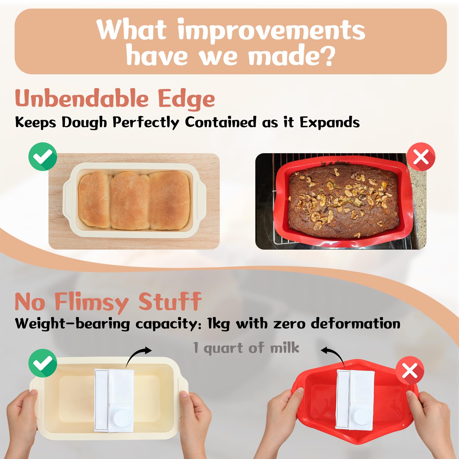 Toeusog oven-safe silicone pan tolerates high heat for versatile recipes