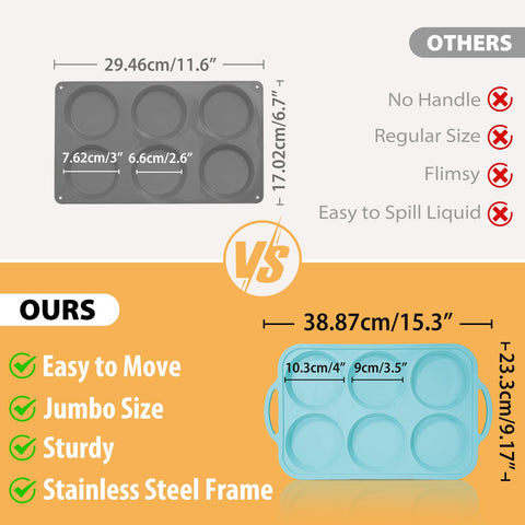 Toeusog oven-safe silicone muffin molds ready for oven use.