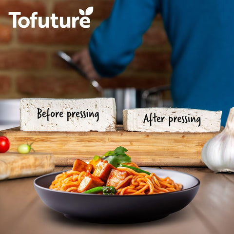 Tofuture Tofu Press in fridge-ready setup for convenient storage