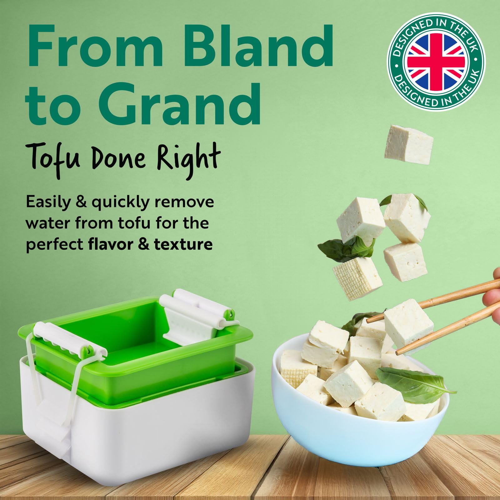 Tofuture Tofu Press inner container shown for easy drip-free water collection
