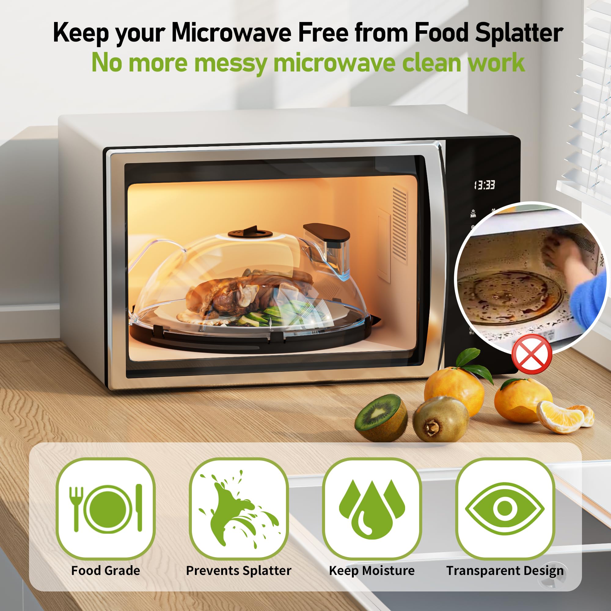 TOFWOF 12-inch size fits most bowls and plates for versatile use.