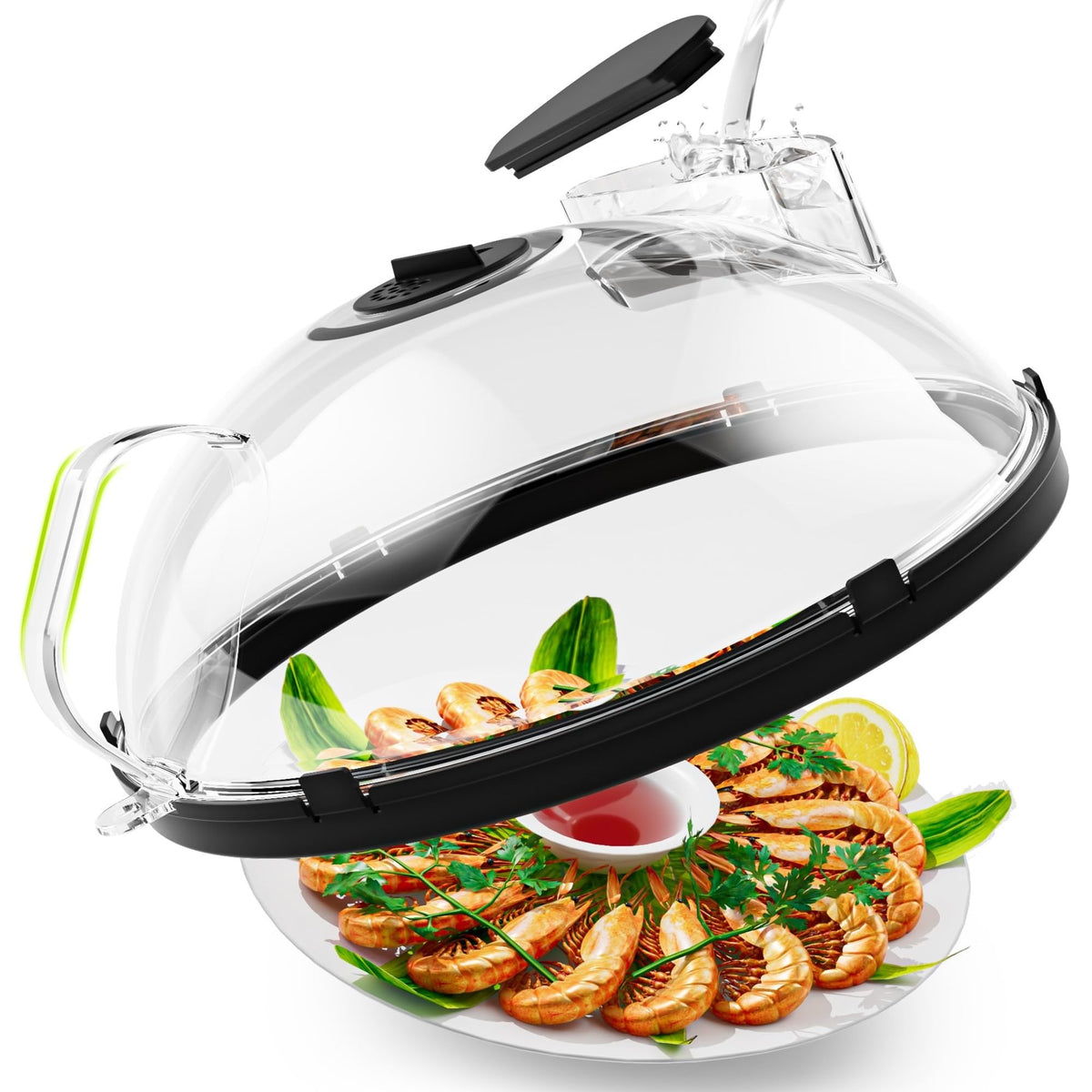 TOFWOF microwave splatter cover 12-inch clear keeps the microwave clean and residue-free.