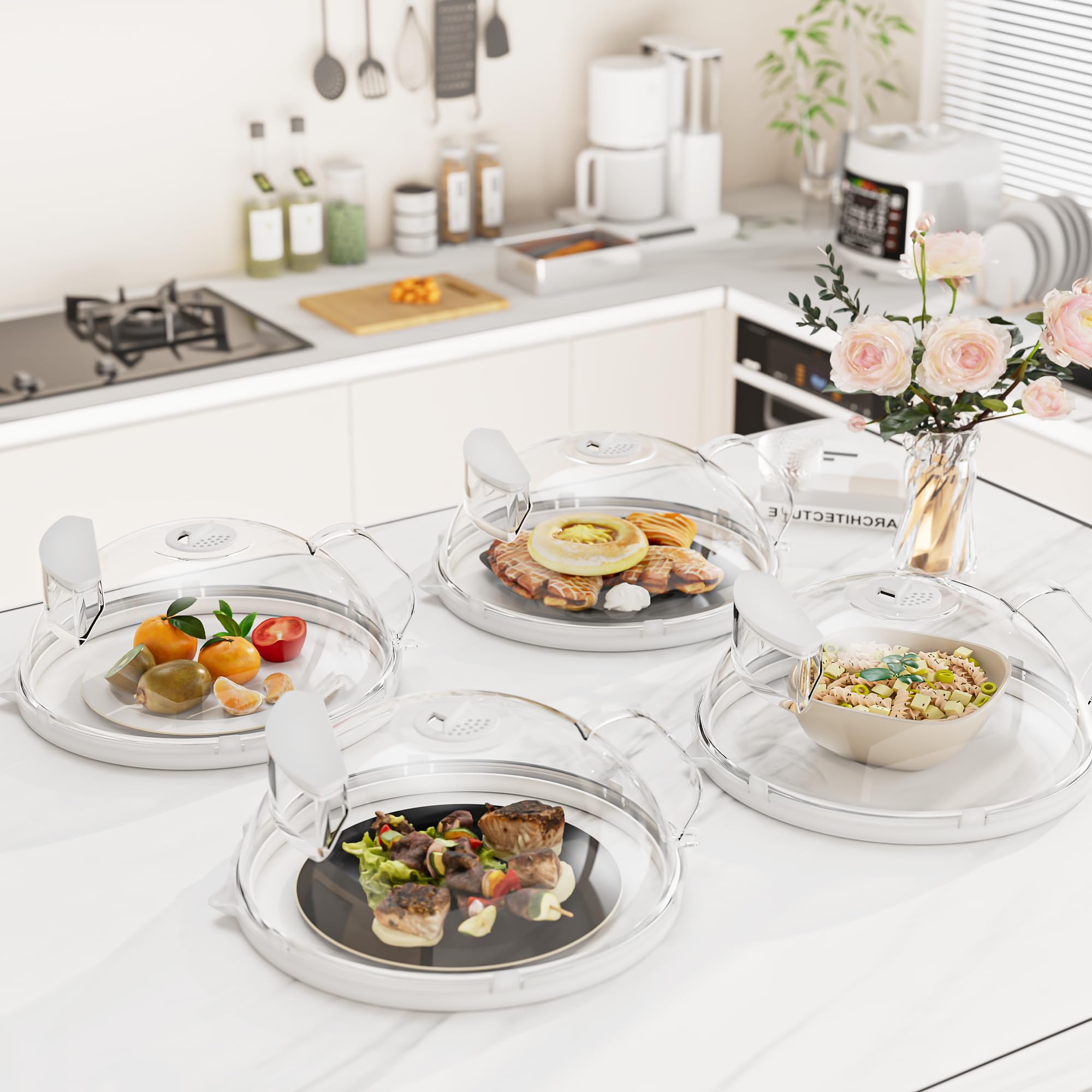 TOFWOF multi-functional cover doubles as a lid to keep food warm
