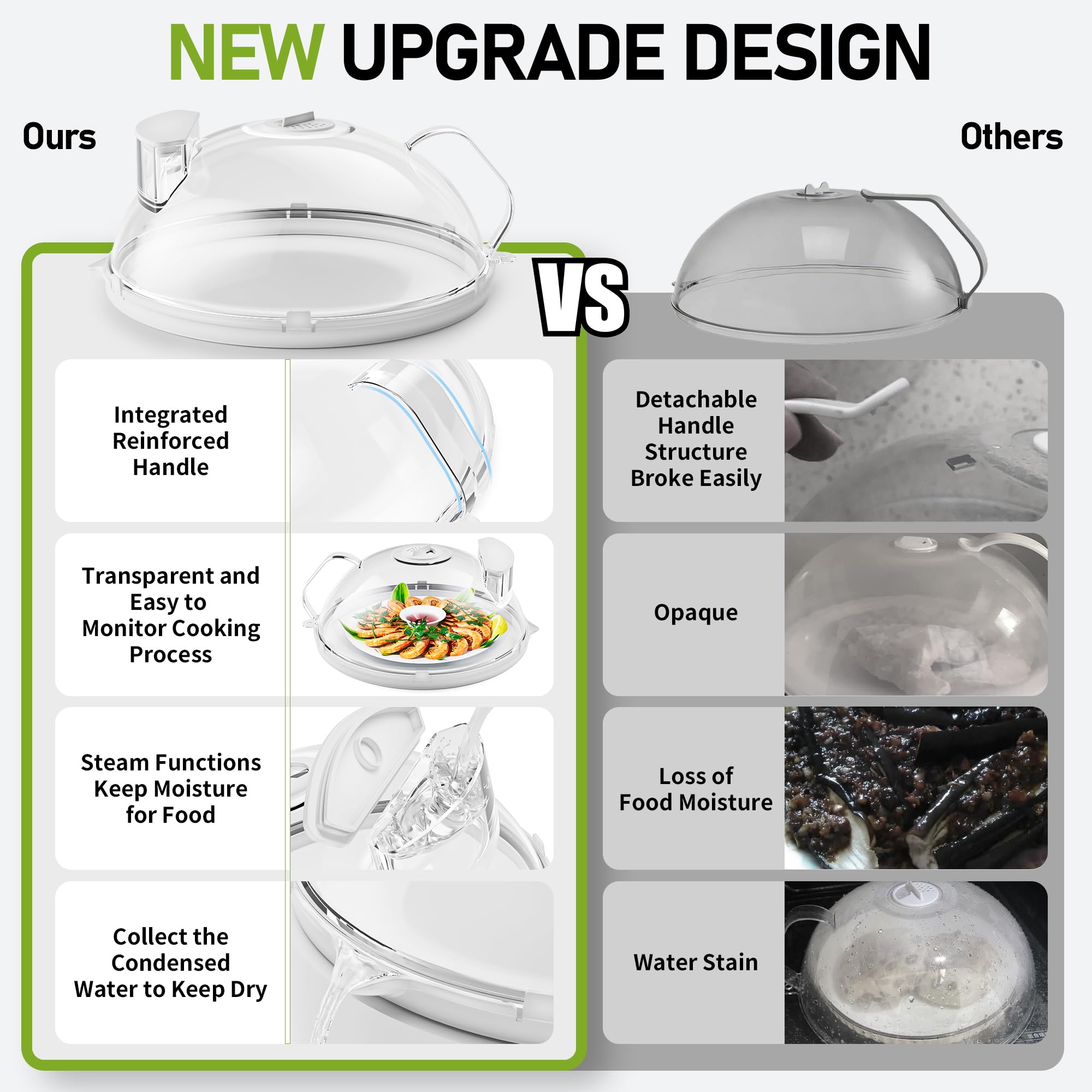 TOFWOF water steamer compartment keeps foods moist during heating