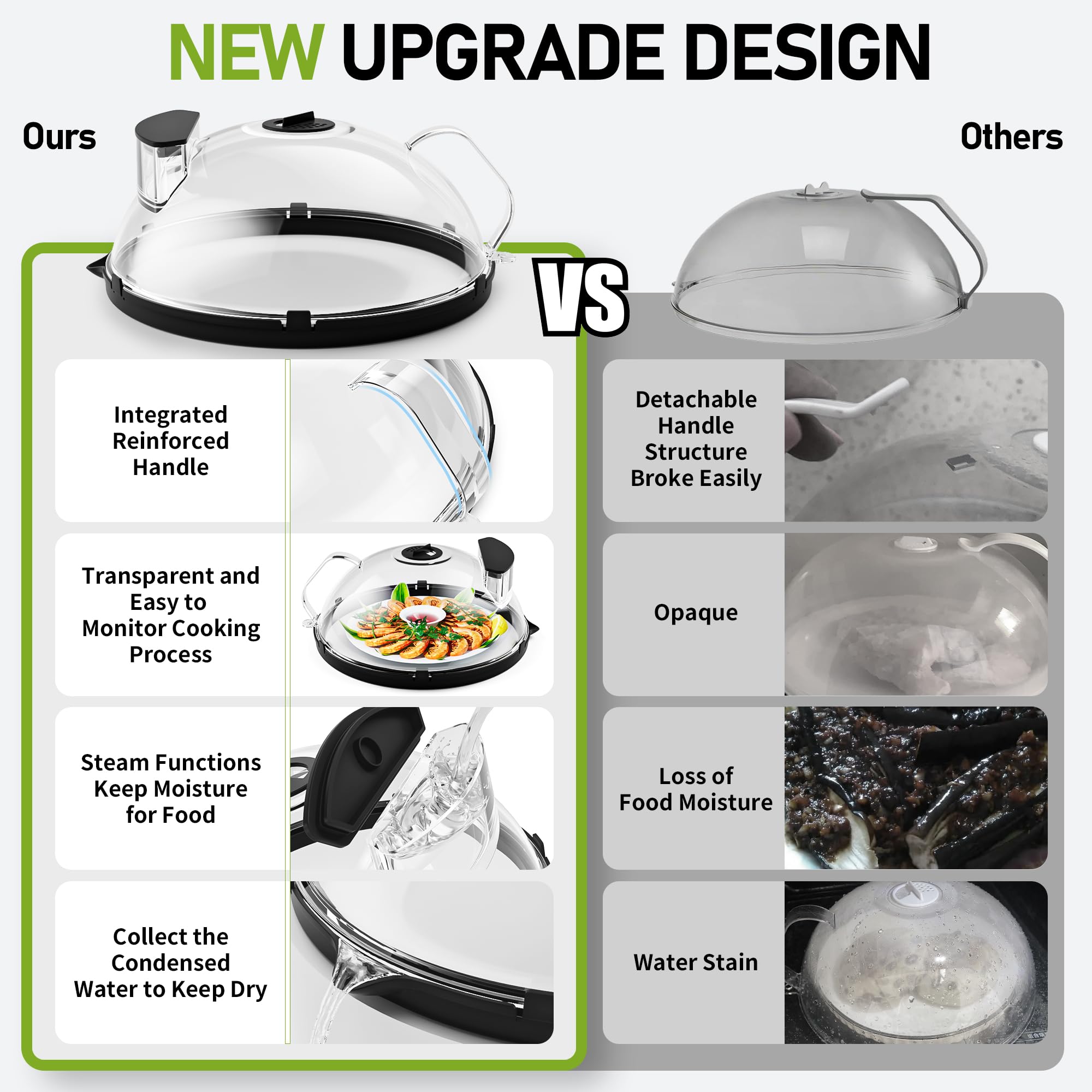 TOFWOF water steamer feature helps maintain moisture during reheating.