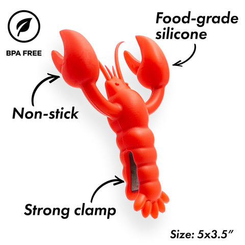 tögö Lobster silicone utensil rest close-up highlights durable, heat-safe material.