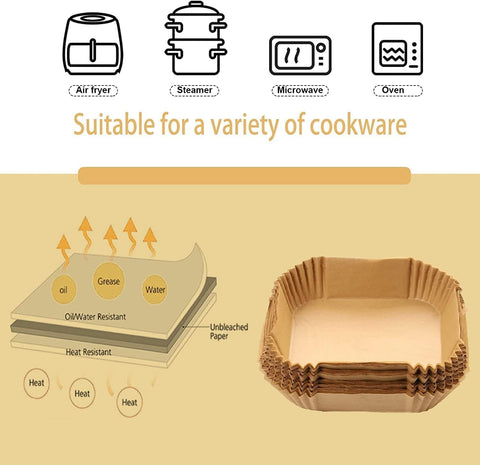 TOGOO square-bowl design liners fit without folding for easy prep.