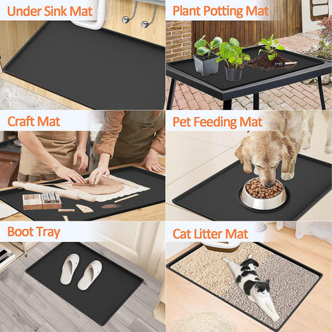 TOHONFOO black coffee mat complements kitchen decor