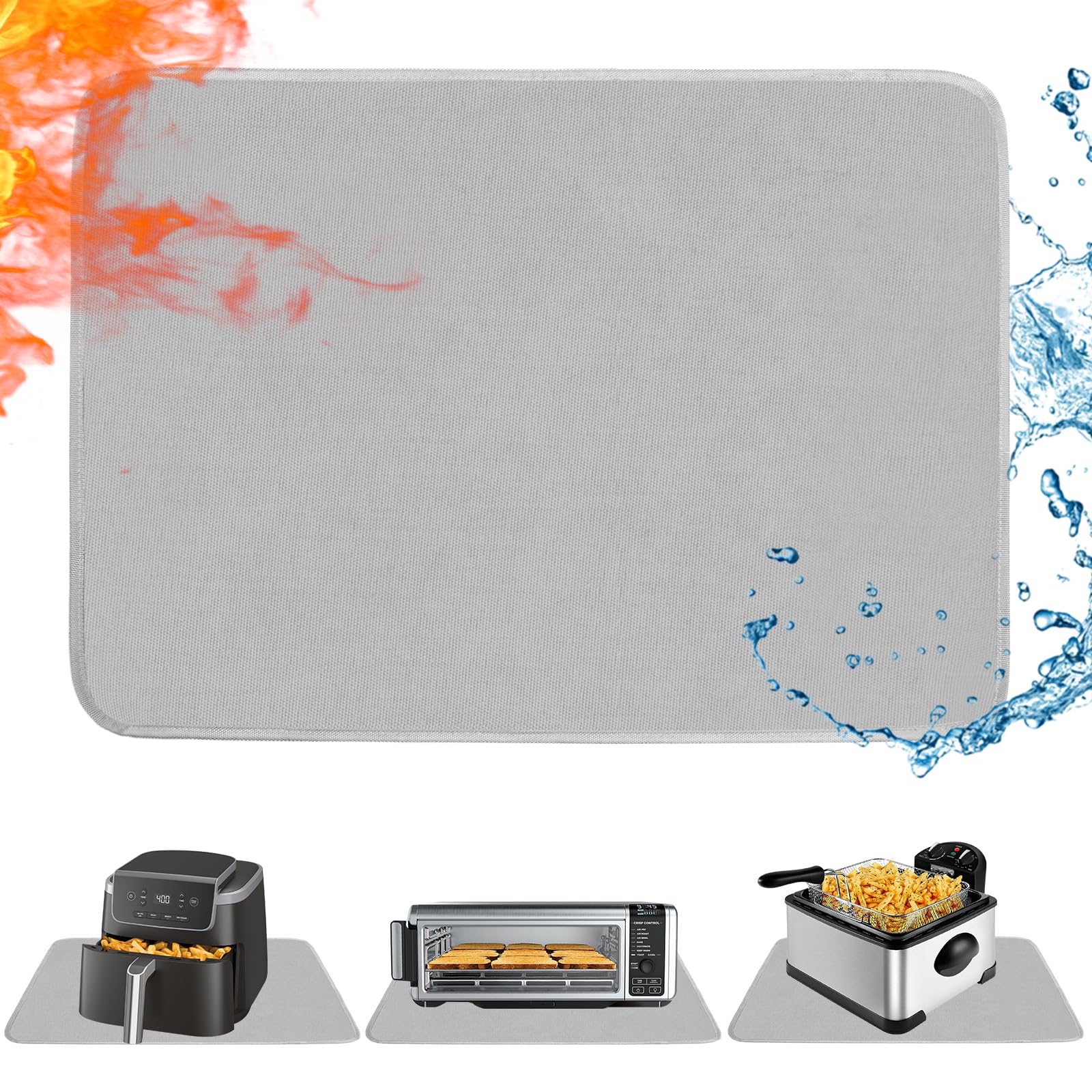 TOHONFOO heat resistant mat under air fryer protects countertops from high heat