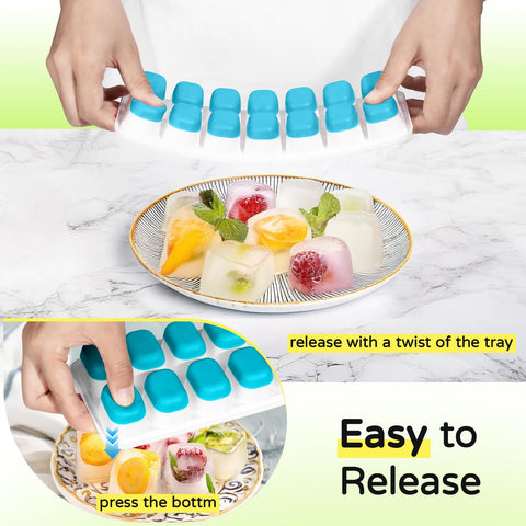 Tohsssik freezer-safe ice trays preserve clarity and flavor with lids.