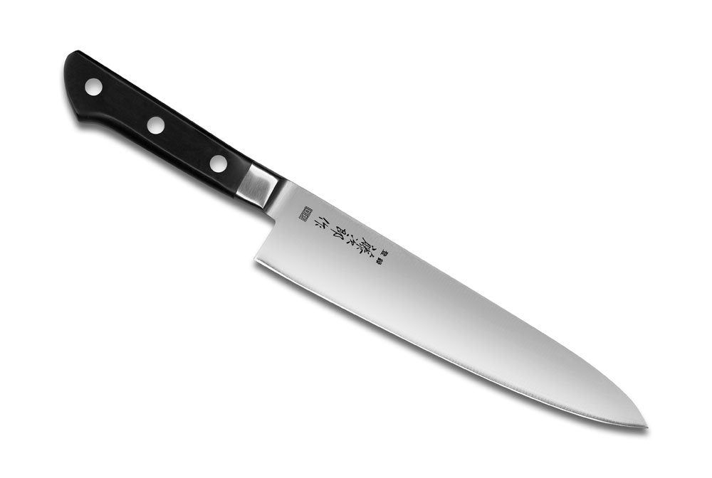 Tojiro Japan professional chef knife 8.2-inch blade closeup for precise slicing.