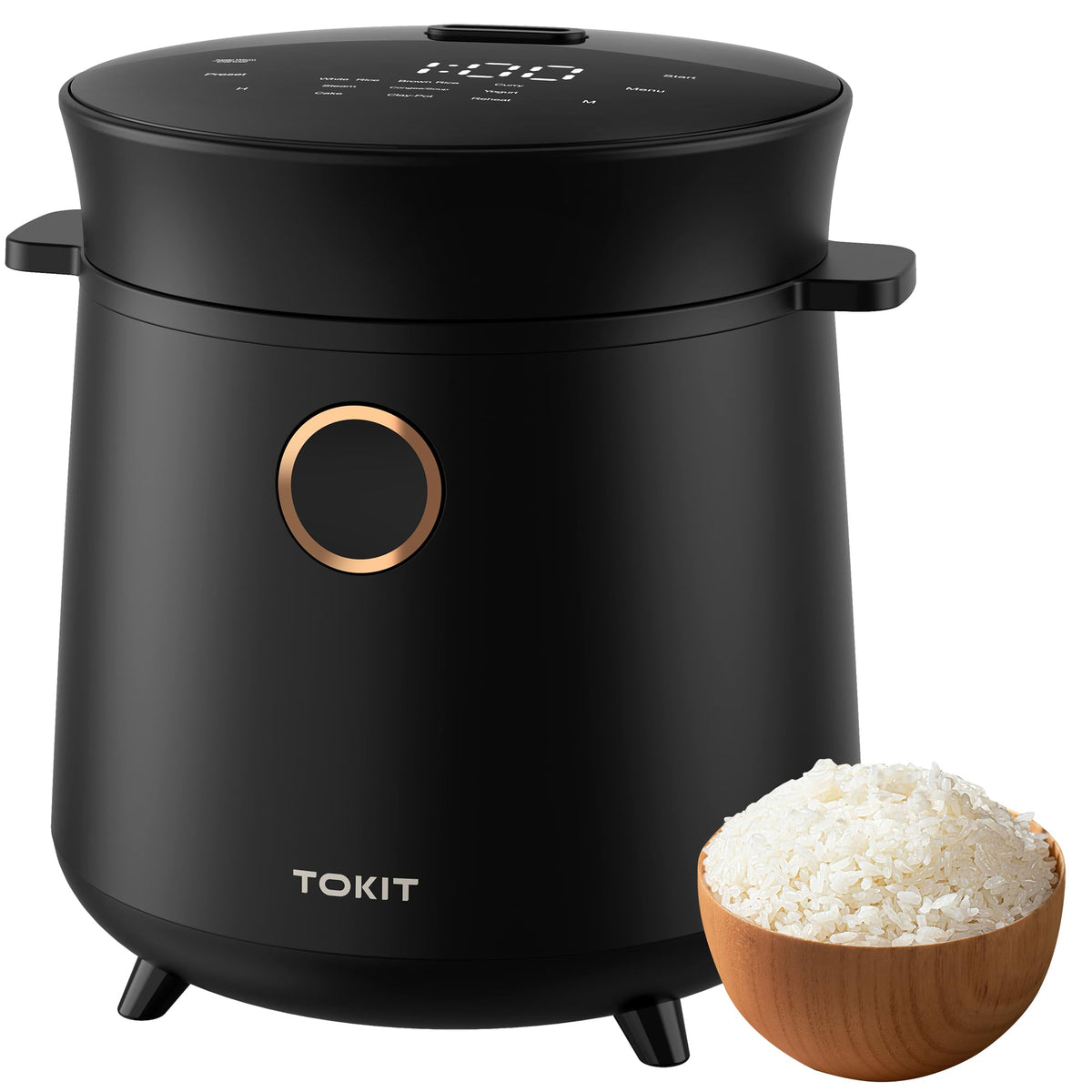 TOKIT rice cooker compact design ideal for small kitchens and easy storage