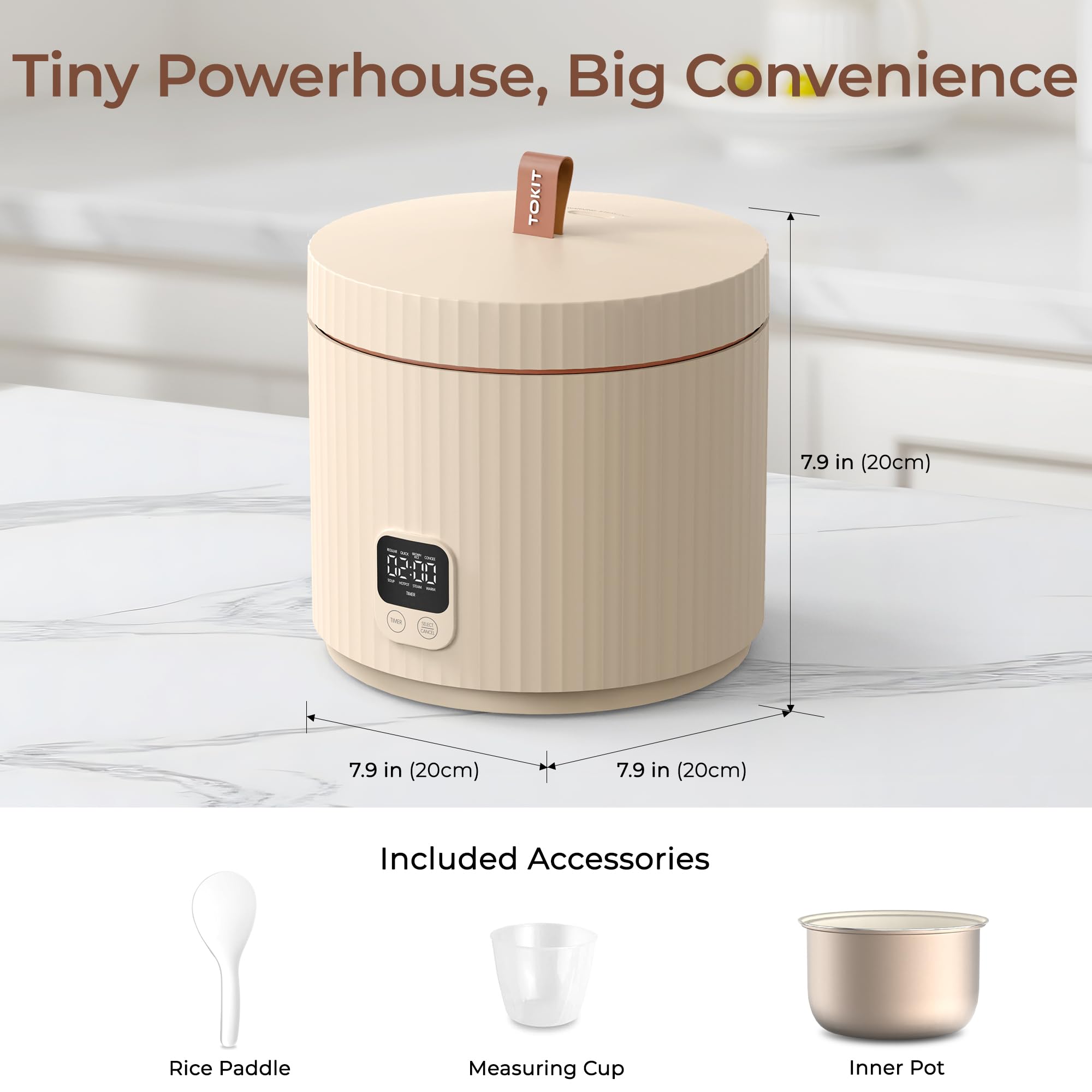 TOKIT serving bowl compatibility lets you serve meals directly.