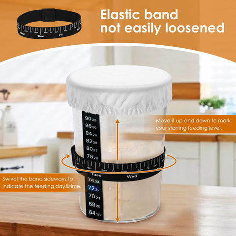 TOKPELA Sourdough Starter Jar glass lid preserves freshness when refrigerated.