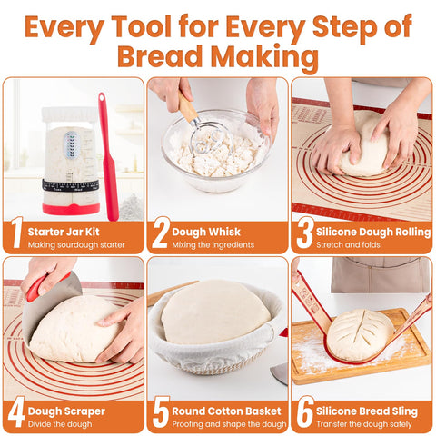 TomCare bowl scraper lifts dough and scrapes bowls easily.