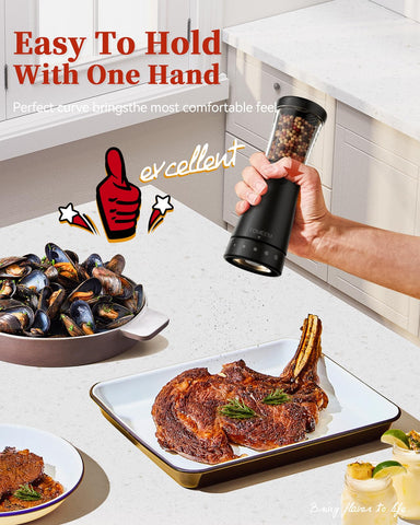 TOMEEM adjustable coarseness knob for fine to coarse grinding