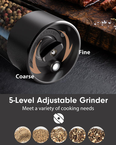 TOMEEM five-coarseness-grinding-settings provide precise texture control