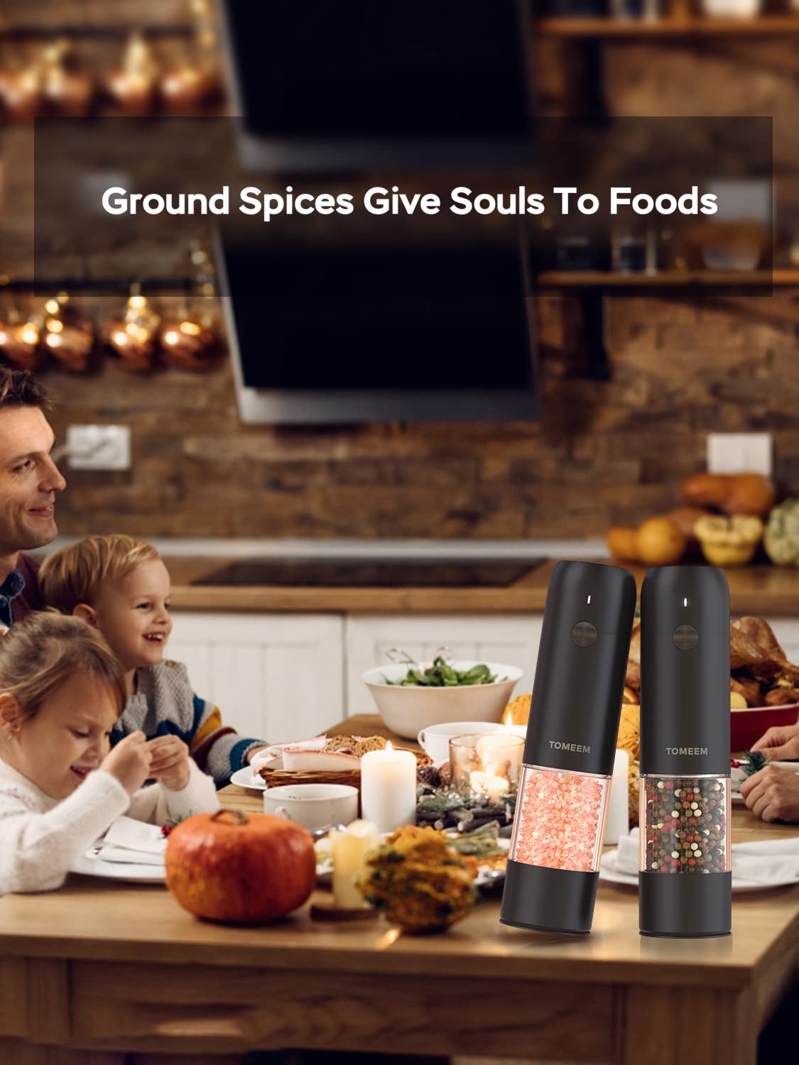 TOMEEM ideal for BBQs, salads, soups with precise grind control