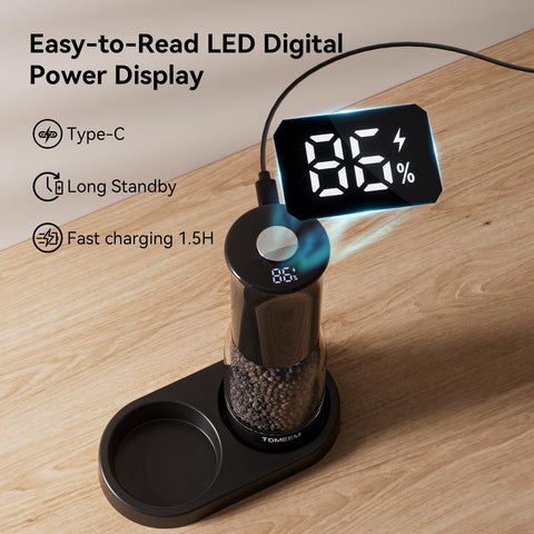TOMEEM one handed operation for quick, effortless seasoning.