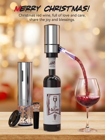 TOMEEM automatic corkscrew uncorks bottles quickly with reliable operation