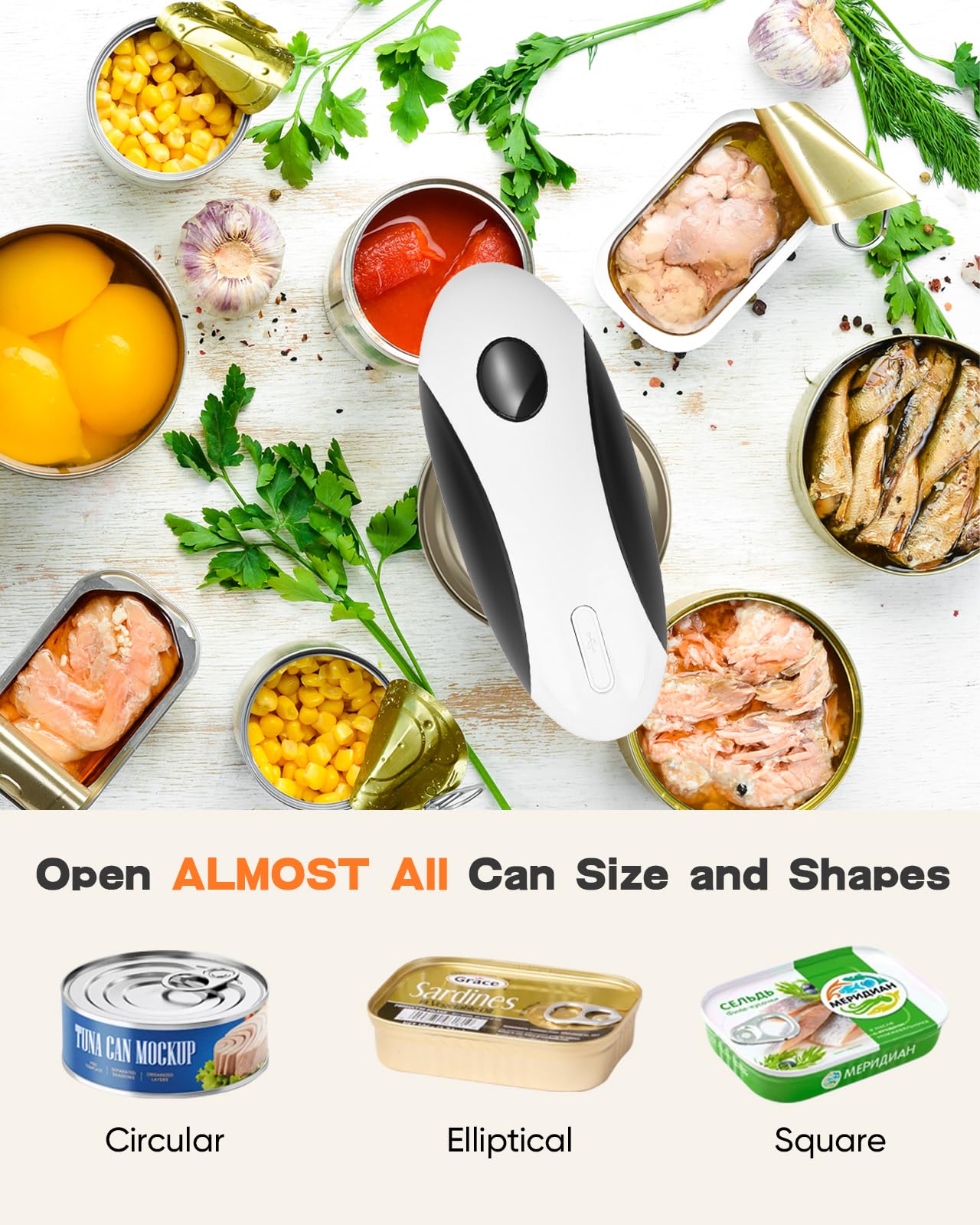 Tomentific automated start-stop feature simplifies opening with a single press.