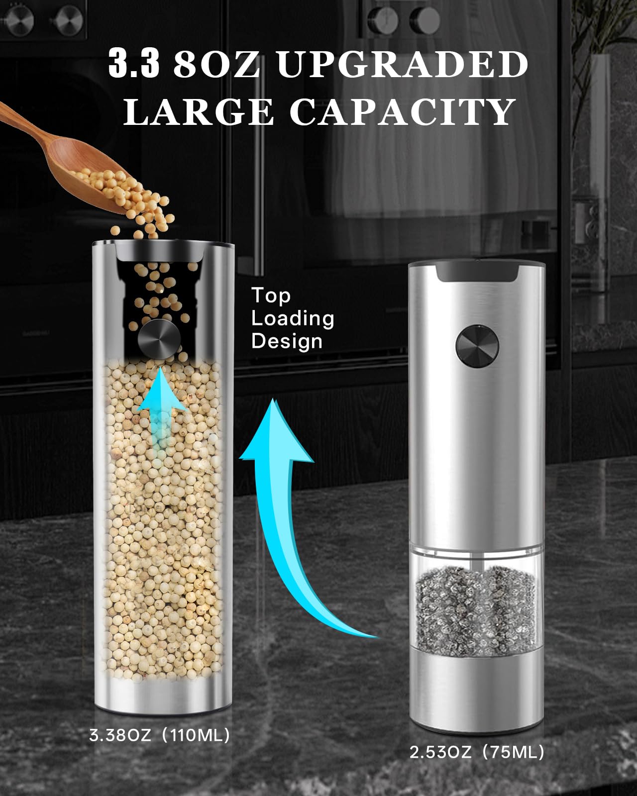 Tomentific rechargeable base reduces waste with quick 2.5-hour charge.