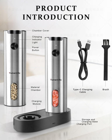 Tomentific large 3.72oz capacity minimizes refills during meals.