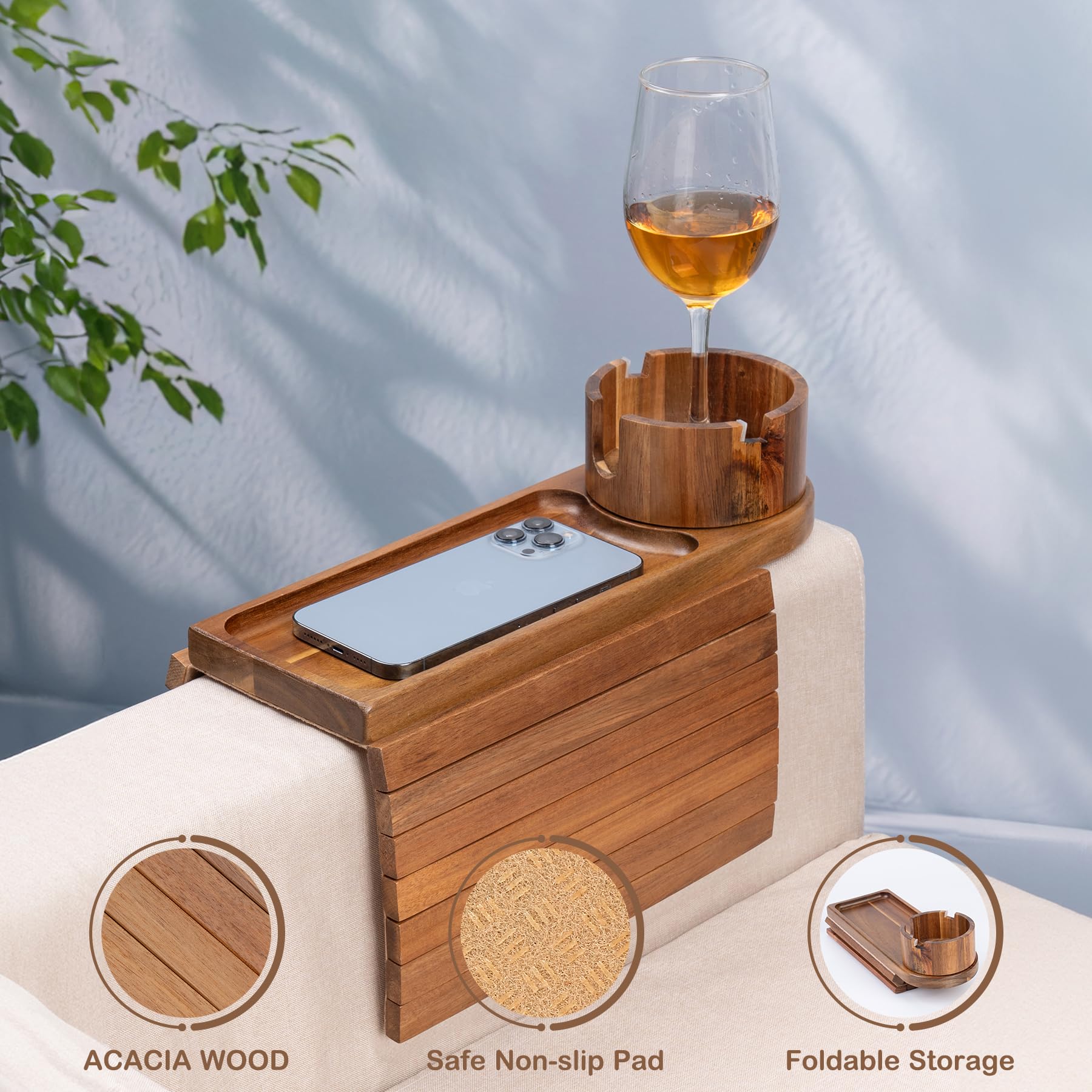 TOMLYOP built-in phone slot to organize devices while relaxing.