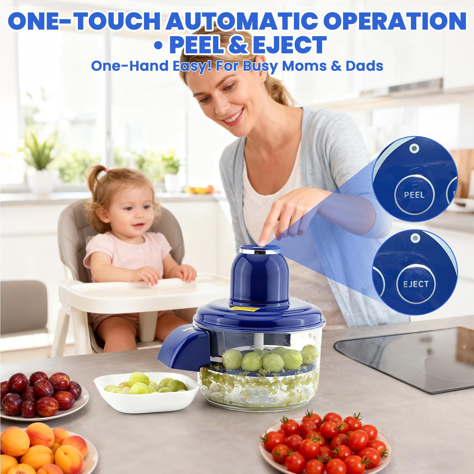 Tommax optimized for delicate fruits reduces damage during peeling.