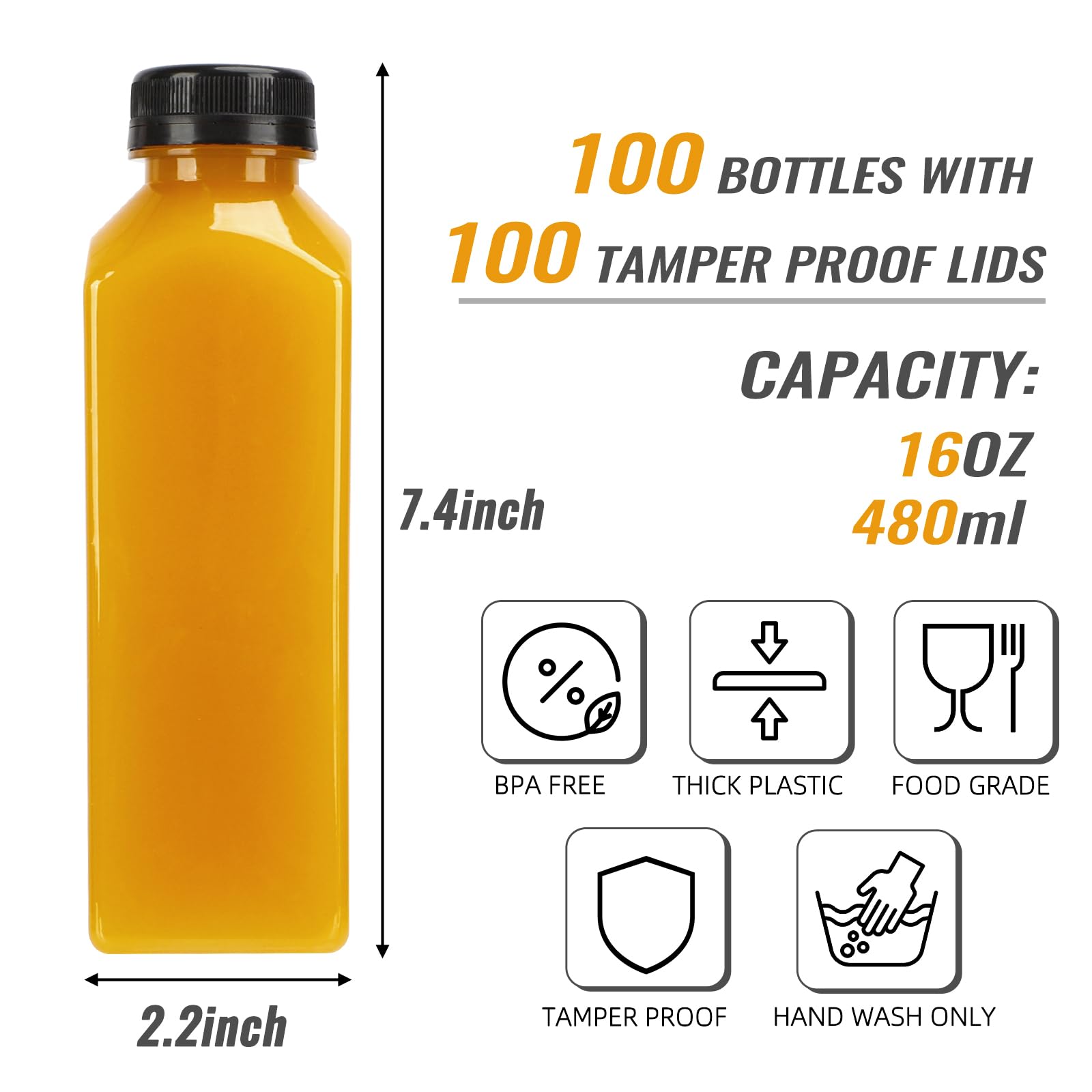 Tomnk bottle with tamper-proof cap keeps drinks hygienic and fresh.