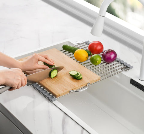 Tomorotec air-drying rack usable in sink, RV, dorm, or small kitchen.