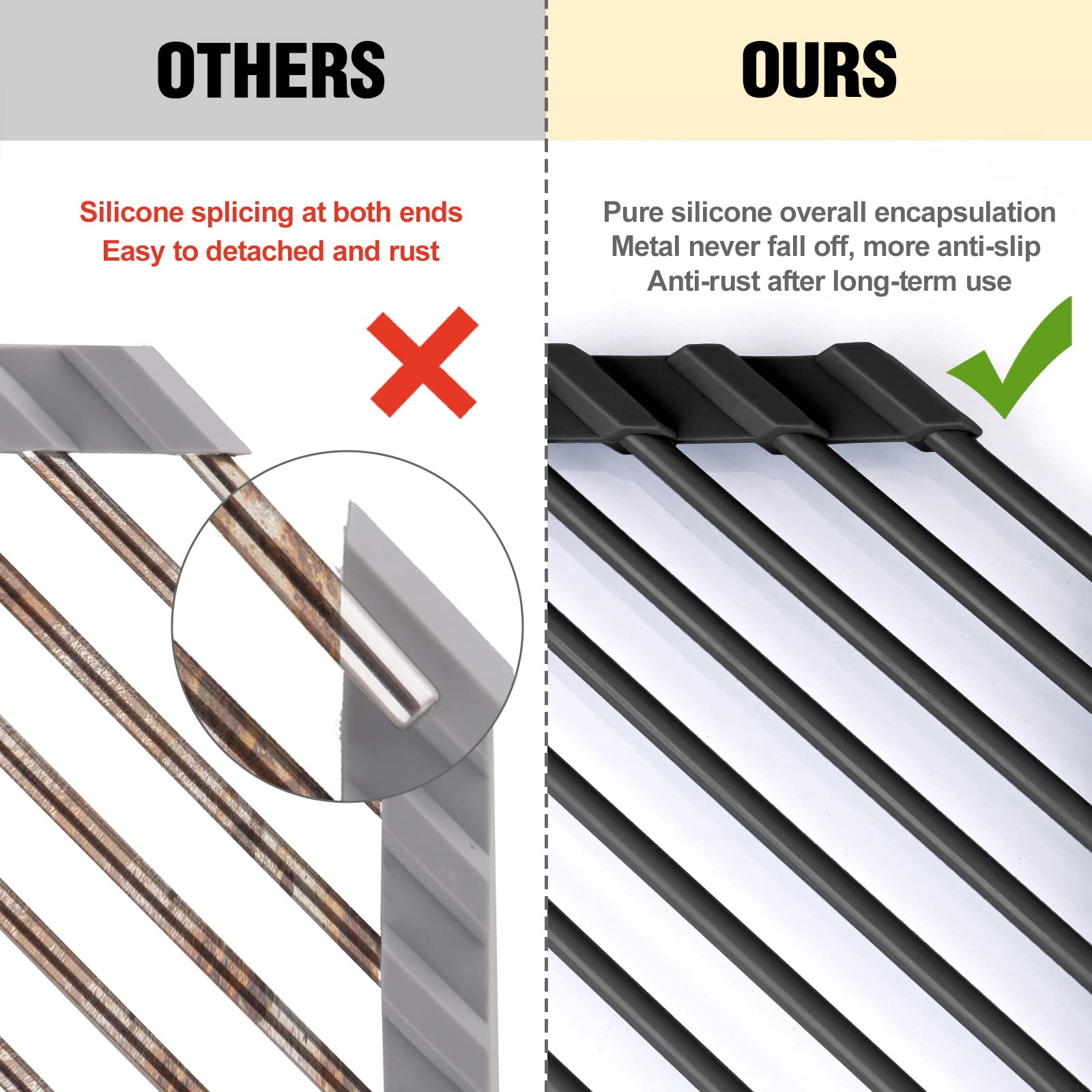 Tomorotec small triangle dish drainer folds compactly for tidy countertops.
