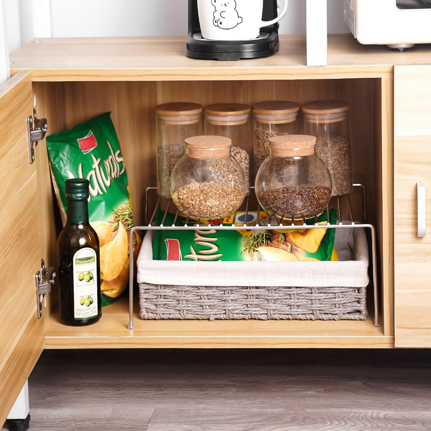 Tomorotec anti-slip feet keep the rack stable on countertops