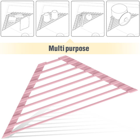 Tomorotec triangle design maximizes sink corner space for small items.