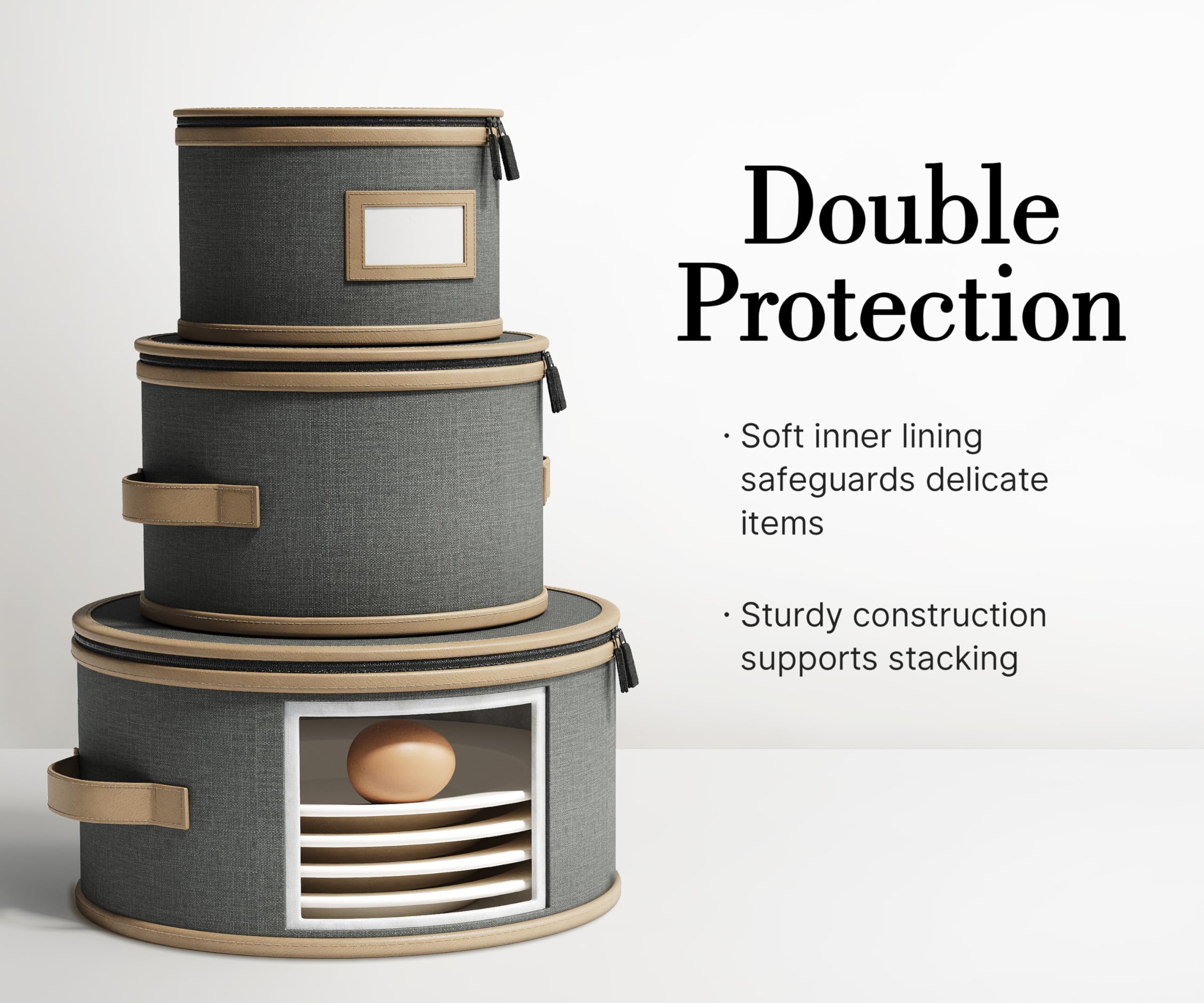 TomVista hard shell storage: dessert plate container guards delicate plates during moving